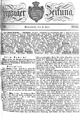 Leipziger Zeitung Samstag 5. Juli 1856