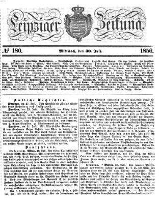 Leipziger Zeitung Mittwoch 30. Juli 1856