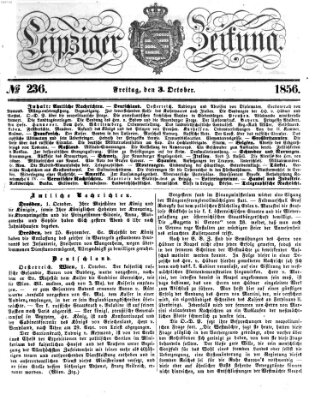 Leipziger Zeitung Freitag 3. Oktober 1856