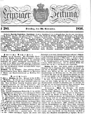 Leipziger Zeitung Dienstag 25. November 1856