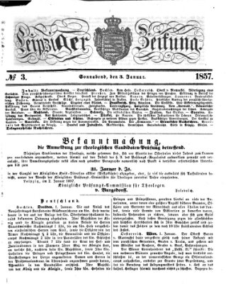 Leipziger Zeitung Samstag 3. Januar 1857