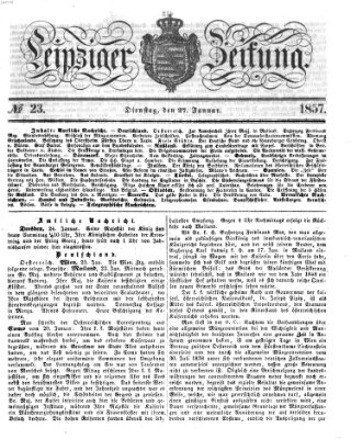 Leipziger Zeitung Dienstag 27. Januar 1857