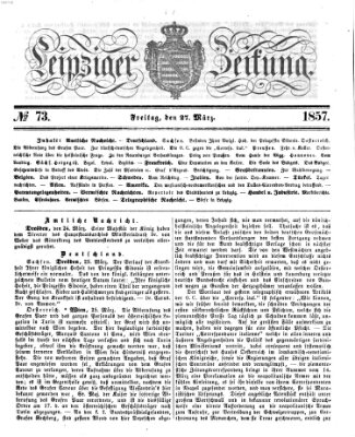 Leipziger Zeitung Freitag 27. März 1857