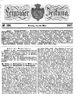 Leipziger Zeitung Freitag 29. Mai 1857