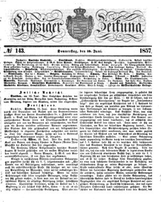Leipziger Zeitung Donnerstag 18. Juni 1857