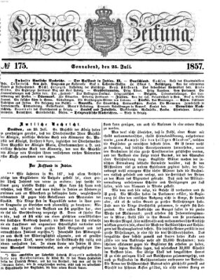 Leipziger Zeitung Samstag 25. Juli 1857