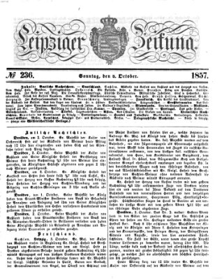 Leipziger Zeitung Sonntag 4. Oktober 1857