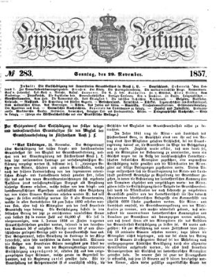 Leipziger Zeitung Sonntag 29. November 1857
