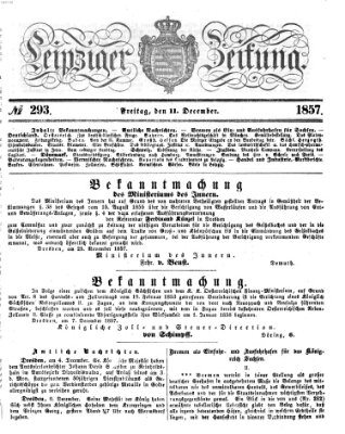 Leipziger Zeitung Freitag 11. Dezember 1857