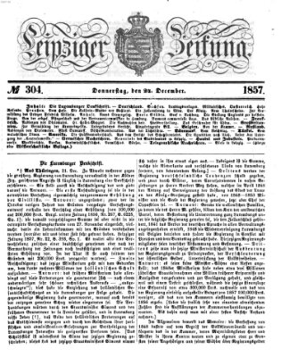 Leipziger Zeitung Donnerstag 24. Dezember 1857
