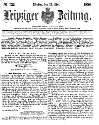 Leipziger Zeitung Dienstag 25. Mai 1858
