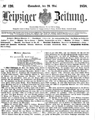 Leipziger Zeitung Samstag 29. Mai 1858