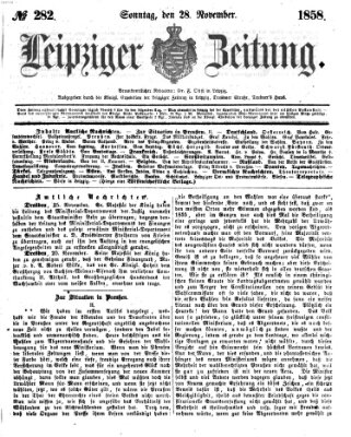 Leipziger Zeitung Sonntag 28. November 1858