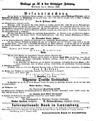 Leipziger Zeitung Mittwoch 5. Januar 1859