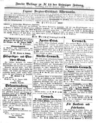 Leipziger Zeitung Dienstag 18. Januar 1859