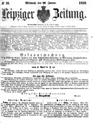 Leipziger Zeitung Mittwoch 19. Januar 1859
