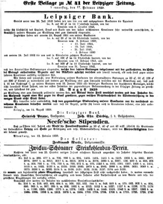 Leipziger Zeitung Donnerstag 17. Februar 1859