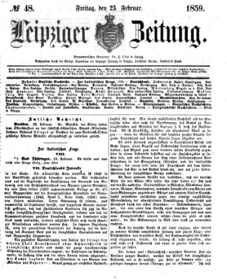 Leipziger Zeitung Freitag 25. Februar 1859