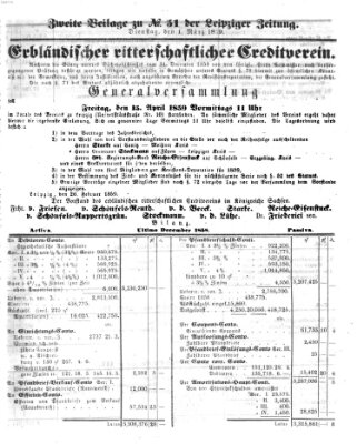Leipziger Zeitung Dienstag 1. März 1859
