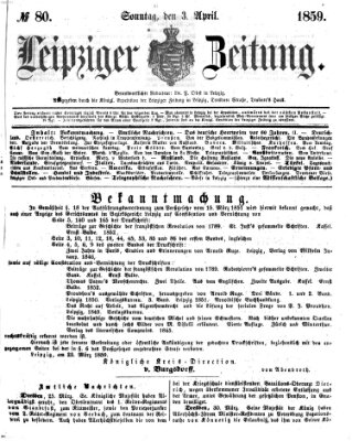 Leipziger Zeitung Sonntag 3. April 1859