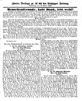 Leipziger Zeitung Mittwoch 20. April 1859
