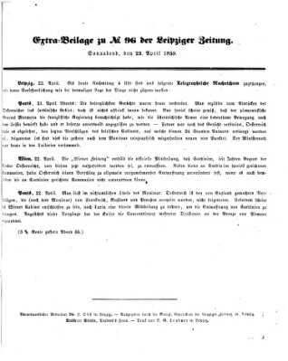 Leipziger Zeitung Samstag 23. April 1859