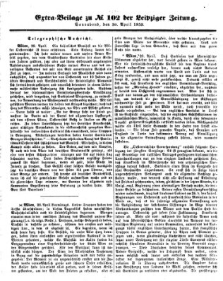 Leipziger Zeitung Samstag 30. April 1859