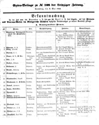 Leipziger Zeitung Sonntag 8. Mai 1859