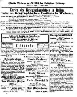 Leipziger Zeitung Dienstag 17. Mai 1859