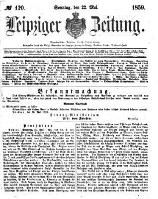 Leipziger Zeitung Sonntag 22. Mai 1859
