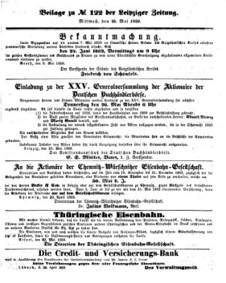 Leipziger Zeitung Mittwoch 25. Mai 1859