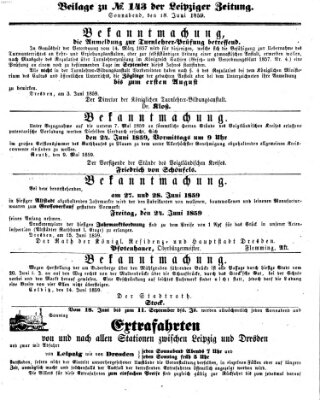 Leipziger Zeitung Samstag 18. Juni 1859