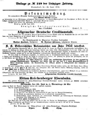 Leipziger Zeitung Samstag 25. Juni 1859