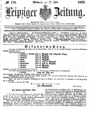 Leipziger Zeitung Mittwoch 27. Juli 1859