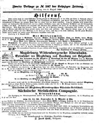 Leipziger Zeitung Dienstag 9. August 1859