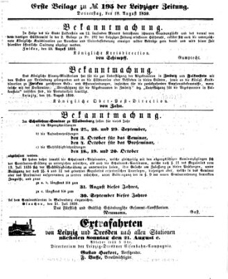 Leipziger Zeitung Donnerstag 18. August 1859