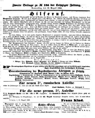 Leipziger Zeitung Donnerstag 18. August 1859