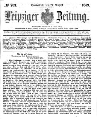 Leipziger Zeitung Samstag 27. August 1859