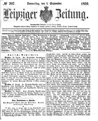 Leipziger Zeitung Donnerstag 1. September 1859