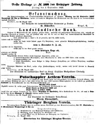 Leipziger Zeitung Freitag 2. September 1859