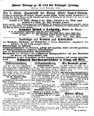 Leipziger Zeitung Freitag 9. September 1859