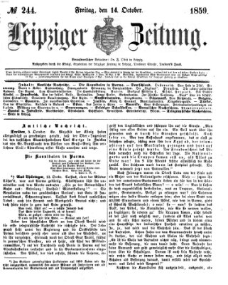 Leipziger Zeitung Freitag 14. Oktober 1859