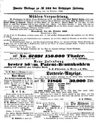 Leipziger Zeitung Freitag 14. Oktober 1859