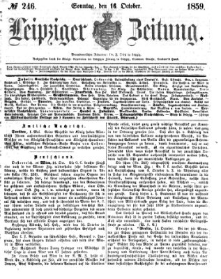 Leipziger Zeitung Sonntag 16. Oktober 1859