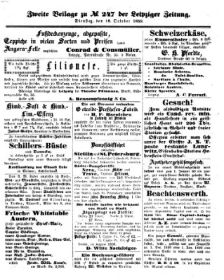 Leipziger Zeitung Dienstag 18. Oktober 1859