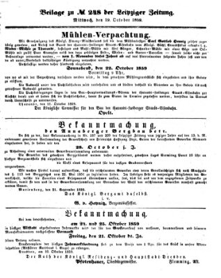 Leipziger Zeitung Mittwoch 19. Oktober 1859