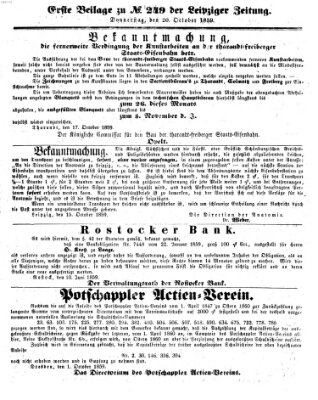Leipziger Zeitung Donnerstag 20. Oktober 1859