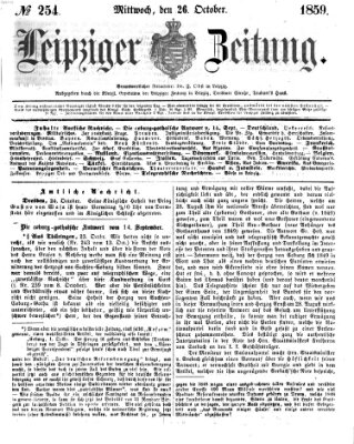 Leipziger Zeitung Mittwoch 26. Oktober 1859