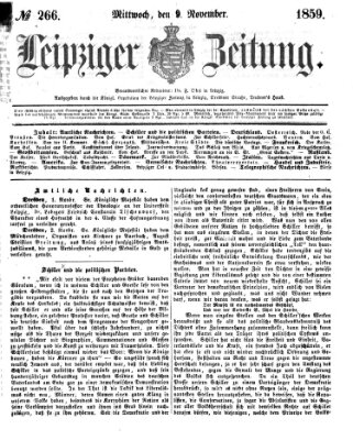 Leipziger Zeitung Mittwoch 9. November 1859