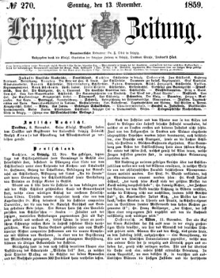 Leipziger Zeitung Sonntag 13. November 1859